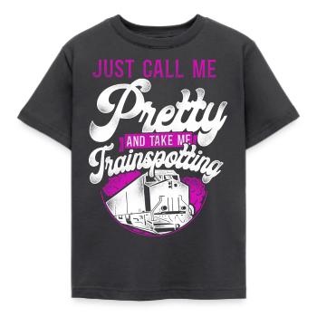 Conducteur de train diesel de marchandises - T-shirt Enfant - charbon - Devant - AI Model Kid Female (0cm)