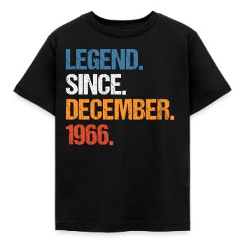 Légende depuis décembre 1966 Anniversaire - T-shirt Enfant - noir - Devant - AI Model Kid Female (0cm)