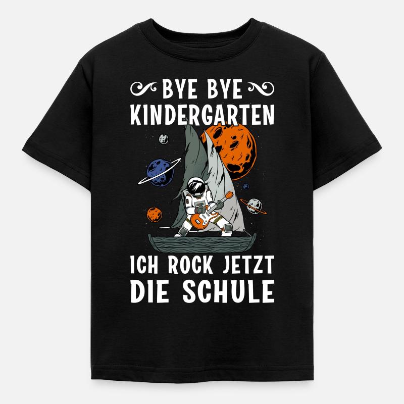 Bye Bye Kindergarten Ich Rock Jetzt Die Schule - Kinder T-Shirt - Schwarz