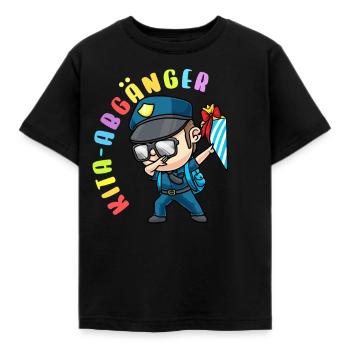 Kita Abgänger Schultüte Polizei Kindergarten - Kinder T-Shirt - Schwarz - Vorne - AI Model Kid Female (0cm)