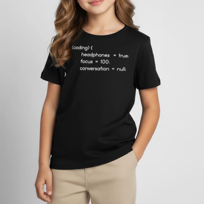 Kopfhörer, Codierer, Programmierer Codieren Kinder T-Shirt