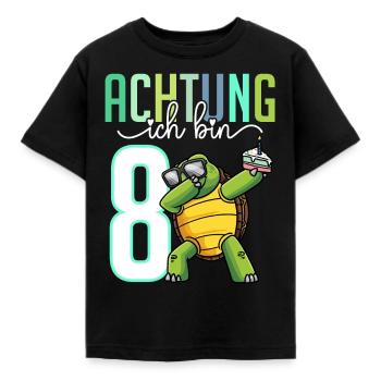 Zum 8. Geburtstag 8 Jahre Schildkröte Junge - Kinder T-Shirt - Schwarz - Vorne - AI Model Kid Female (0cm)