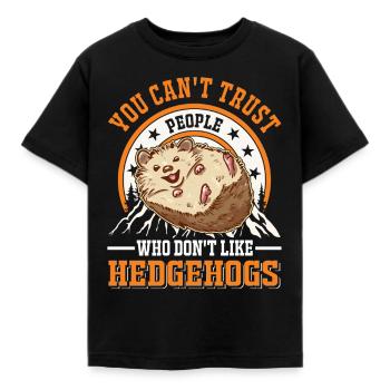 Hedgehog Gift Goose Gel - T-shirt Enfant - noir - Devant - AI Model Kid Female (0cm)