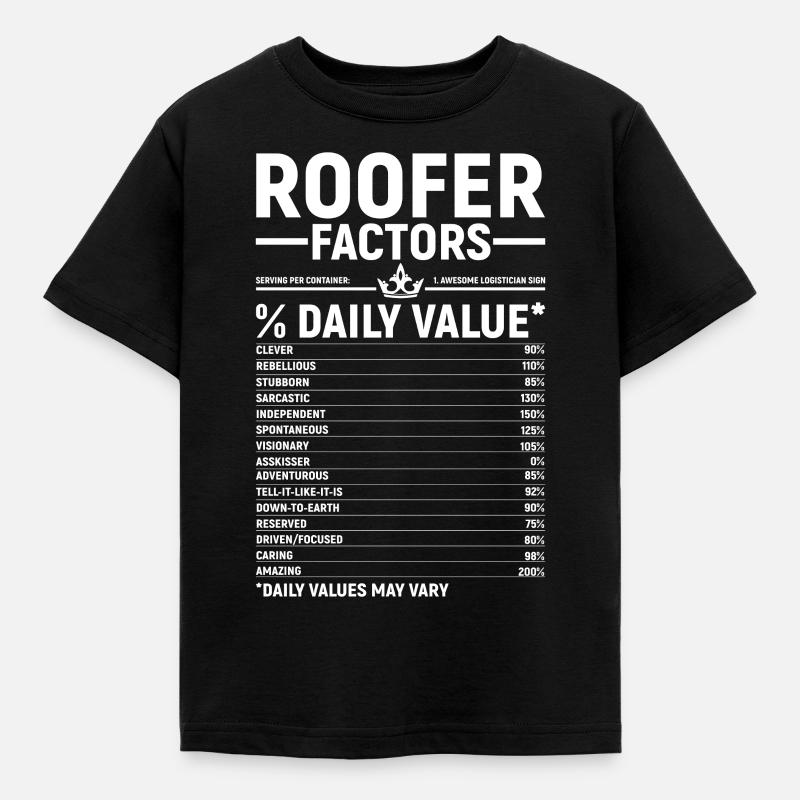 Bauarbeiter Dachdecker Geschenkidee - Kinder T-Shirt - Schwarz