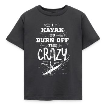 Kayaking Water Sports - Kids' T-Shirt - dark grey - Front - AI Model Kid Female (0cm)