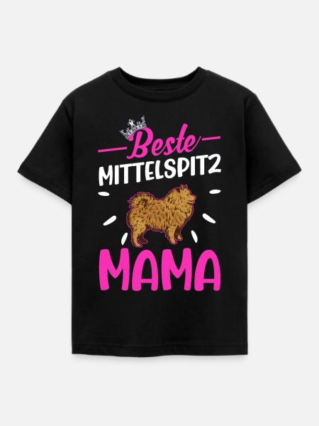 Beste Mittelspitz Mama - Kinder T-Shirt - Schwarz