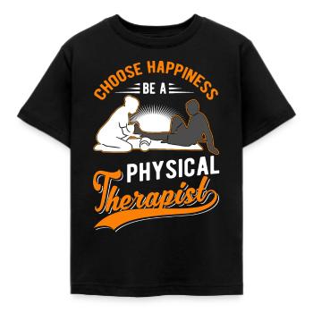 Physiotherapist Physiotherapy Physio - Kids' T-Shirt - black - Front - AI Model Kid Female (0cm)
