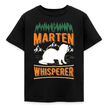 Marder Flüsterer Baummarder - Kinder T-Shirt - Schwarz - Vorne - AI Model Kid Female (0cm)