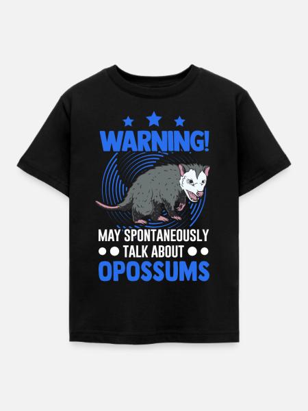 Opossum Geschenk Possum Beutelratte - Kinder T-Shirt - Schwarz