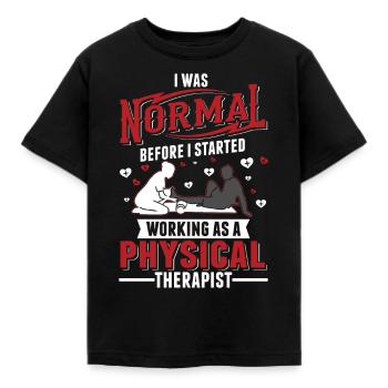 Physiotherapist Physiotherapy Physio - Kids' T-Shirt - black - Front - AI Model Kid Female (0cm)
