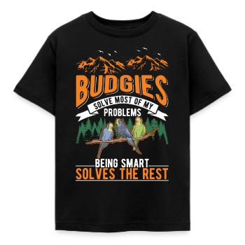 Budgerigar Cadeau Welli Perruche - T-shirt Enfant - noir - Devant - AI Model Kid Female (0cm)