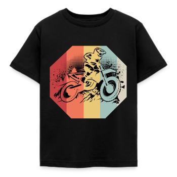 Motocross - Kinder T-Shirt - Schwarz - Vorne - AI Model Kid Female (0cm)