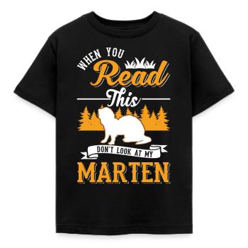 Martre Cadeau Vison Blaireau Arbre Martre - T-shirt Enfant - noir - Devant - AI Model Kid Female (0cm)