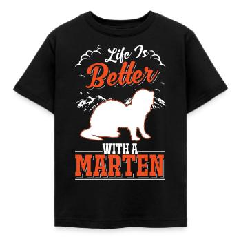 La vie est meilleure avec un martre Martre Martre Martre Martre - T-shirt Enfant - noir - Devant - AI Model Kid Female (0cm)
