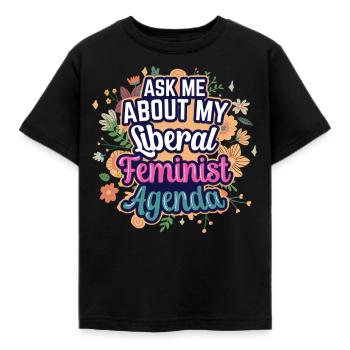 Agenda féministe libéral Féminisme Féministe - T-shirt Enfant - noir - Devant - AI Model Kid Female (0cm)
