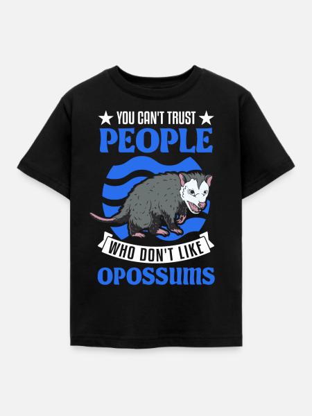Opossum Geschenk Possum Beutelratte - Kinder T-Shirt - Schwarz