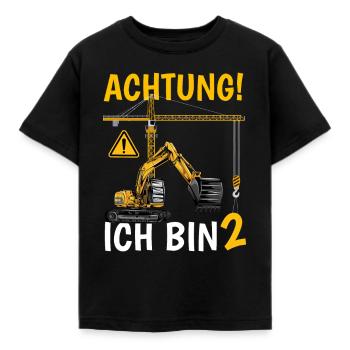 Achtung Ich bin 2 - Kinder T-Shirt - Schwarz - Vorne - AI Model Kid Female (0cm)