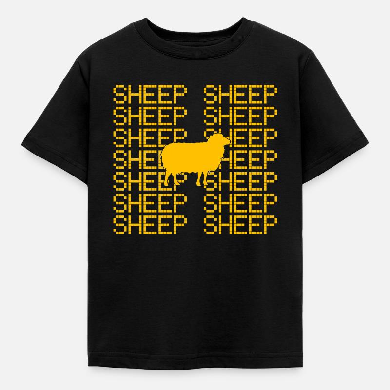 Schaf - Kinder T-Shirt - Schwarz