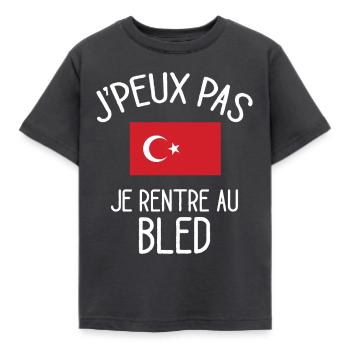 J'Peux Pas Turquie Humour Idée Cadeau Turc - T-shirt Enfant - charbon - Devant - AI Model Kid Female (0cm)