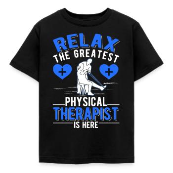 Physiotherapist Physiotherapy Physio - Kids' T-Shirt - black - Front - AI Model Kid Female (0cm)