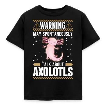 Axolotl Cadeau Queue Lurch - T-shirt Enfant - noir - Devant - AI Model Kid Female (0cm)