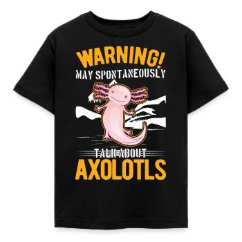 Axolotl Cadeau Queue Lurch - T-shirt Enfant - noir - Devant - AI Model Kid Female (0cm)