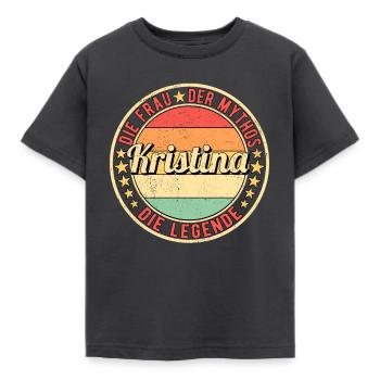Kristina Die Frau Der Mythos Die Legende - Kinder T-Shirt - Dunkelgrau - Vorne - AI Model Kid Female (0cm)