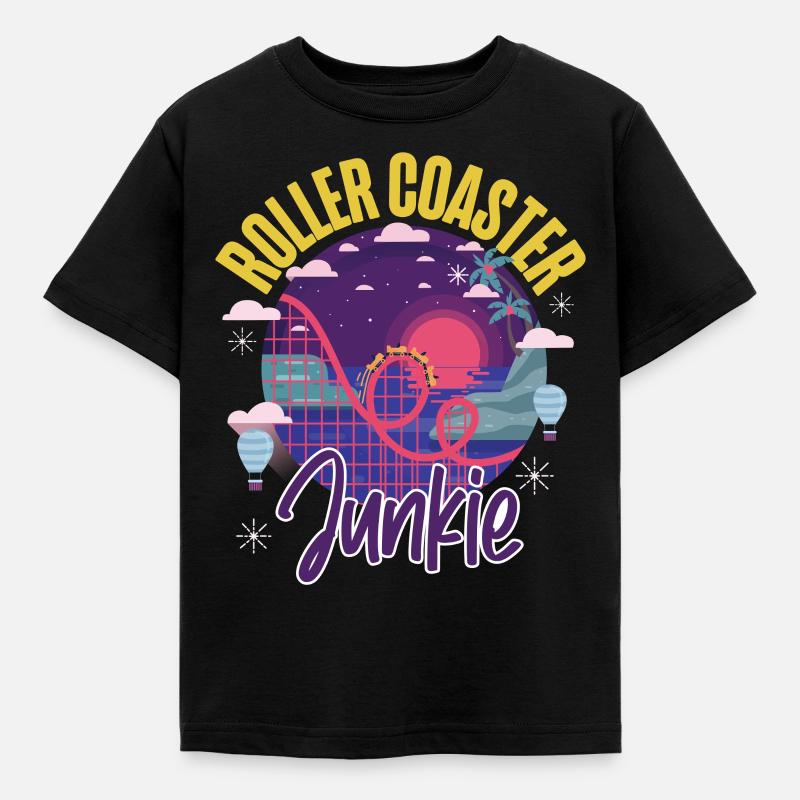 Roller Coaster Roller Coaster - Kids' T-Shirt - black
