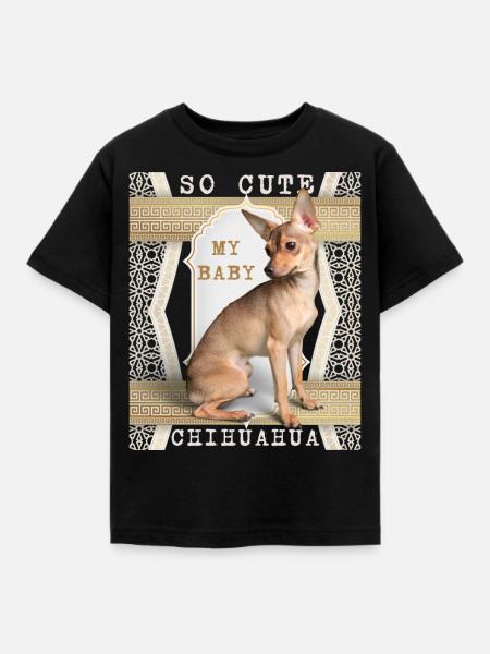 Chihuahua, Rassehund - Kinder T-Shirt - Schwarz