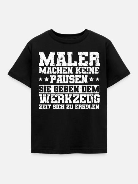 Maler - Kinder T-Shirt - Schwarz