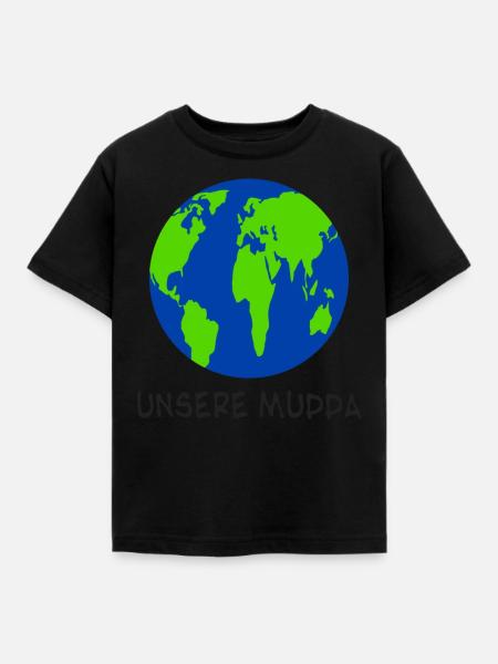 Klimaschutz Unsere Mudda Klimawandel - Kinder T-Shirt - Schwarz