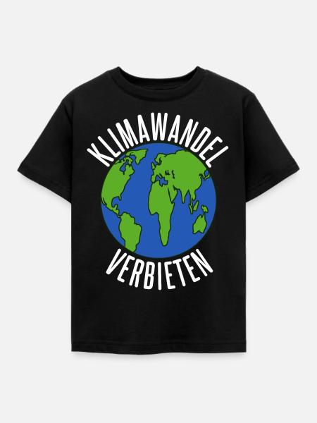 Klimawandel Umweltschutz Klimaschutz - Kinder T-Shirt - Schwarz