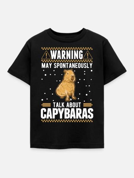 May spontaneously talk about Capybaras - Kinder T-Shirt - Schwarz