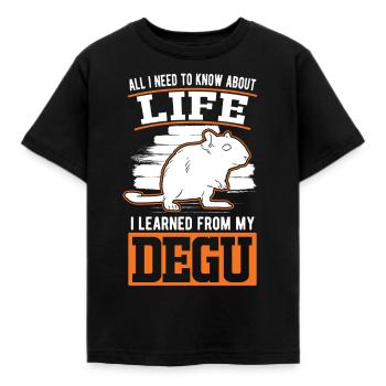 Degu Propriétaire Arbuste Rat Degu - T-shirt Enfant - noir - Devant - AI Model Kid Female (0cm)