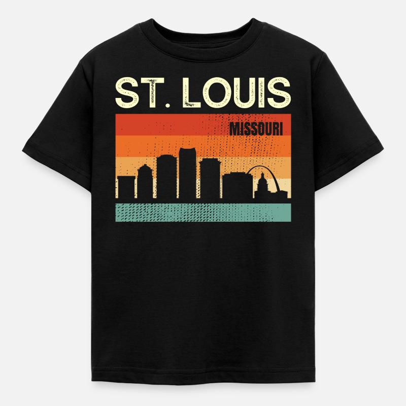 St. Louis Missouri - Kinder T-Shirt - Schwarz