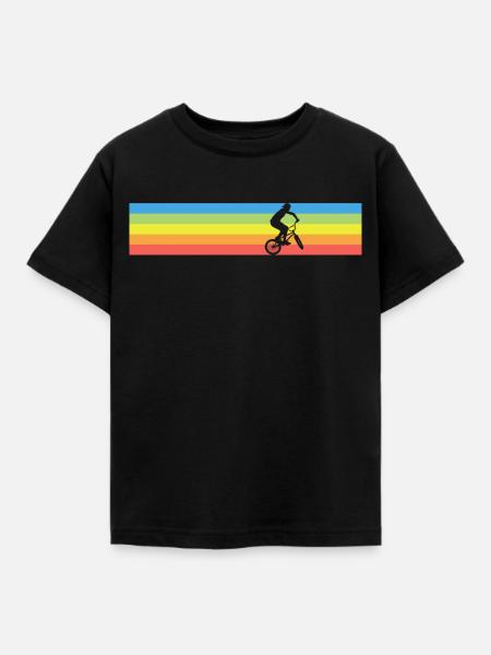 Retro BMX - Kinder T-Shirt - Schwarz