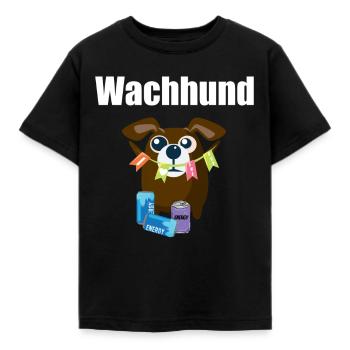 Wachhund - Ich liebe Energy Drinks Party Hund - Kinder T-Shirt - Schwarz - Vorne - AI Model Kid Female (0cm)