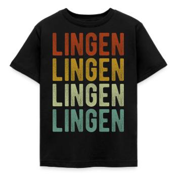 Lingen City Rétro Vintage - T-shirt Enfant - noir - Devant - AI Model Kid Female (0cm)