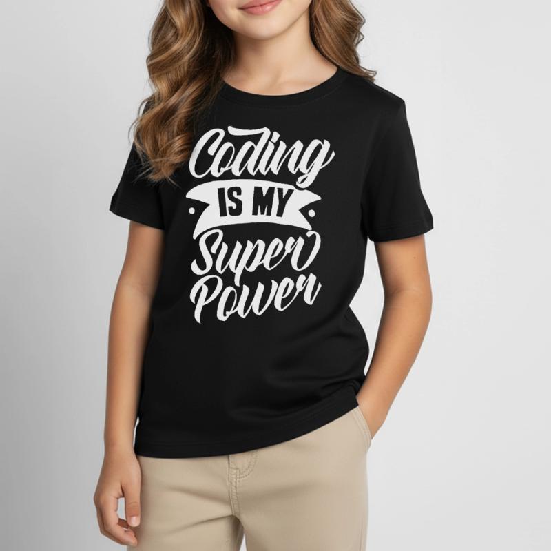 Coding Ist Meine Superkraft Coder Programmierer Kinder T-Shirt