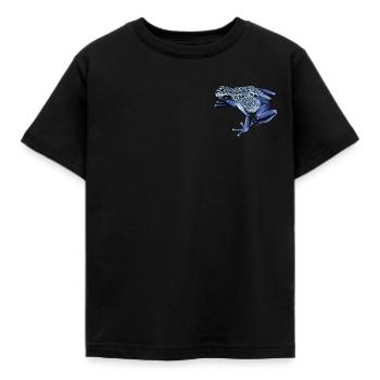 Pfeilgiftfrosch I Kröte Frosch Motiv für Amphibien - Kinder T-Shirt - Schwarz - Vorne - AI Model Kid Female (0cm)
