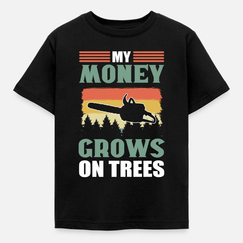 Arboriculteurs Bûcherons Bûcherons Arbres Sylviculture - T-shirt Enfant - noir