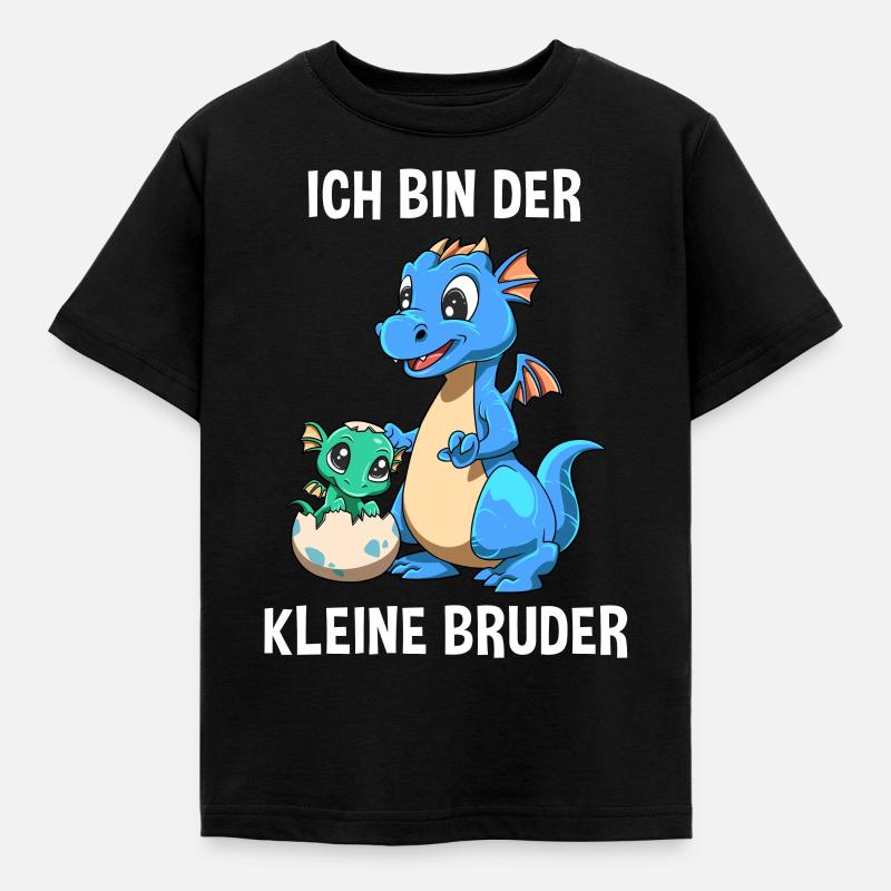 Drachen Kleiner Bruder - Ich bin der kleine Bruder - Kinder T-Shirt - Schwarz