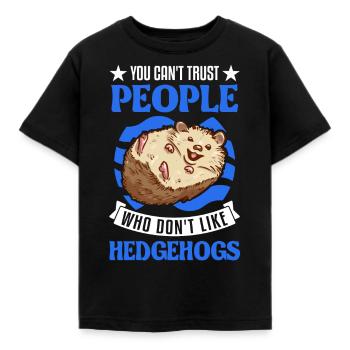 Hedgehog Gift Goose Gel - T-shirt Enfant - noir - Devant - AI Model Kid Female (0cm)