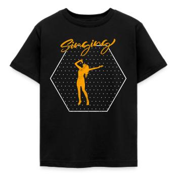 Sing - Kids' T-Shirt - black - Front - AI Model Kid Female (0cm)