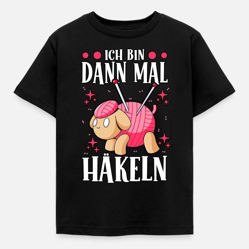 Häkeln - Kinder T-Shirt - Schwarz