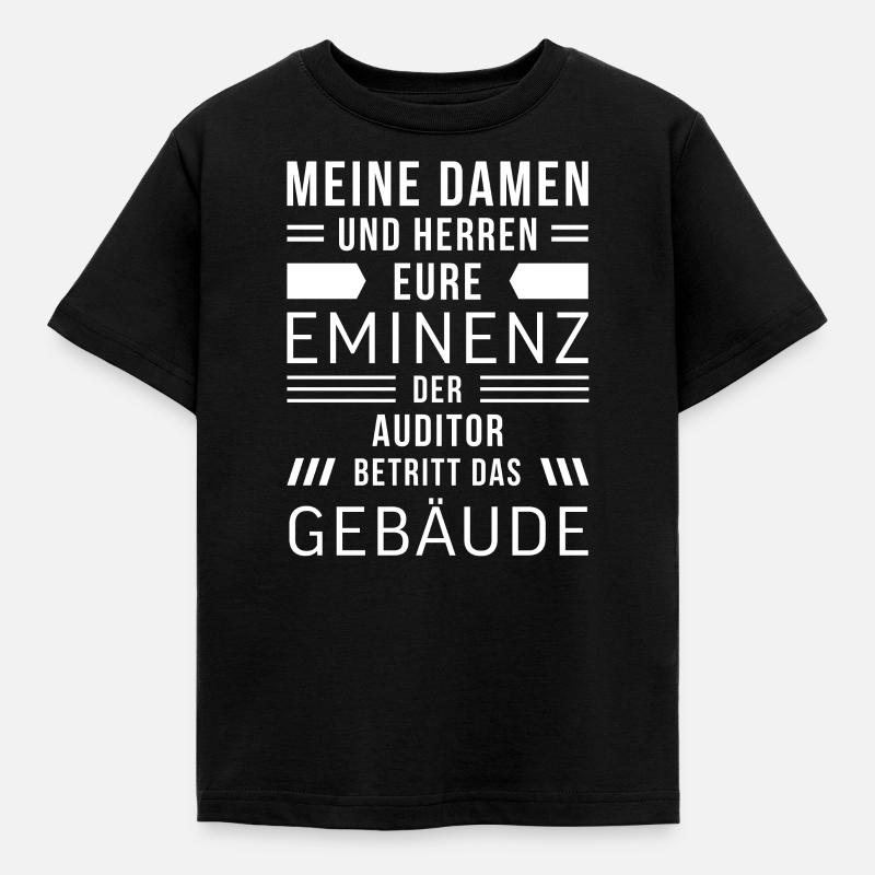 Auditor I Audit Motiv für internen oder externen - Kinder T-Shirt - Schwarz