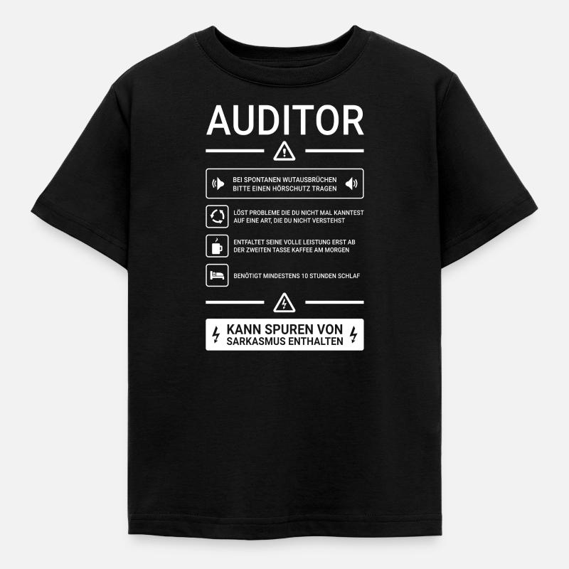 Auditor I Audit Motiv für internen oder externen - Kinder T-Shirt - Schwarz