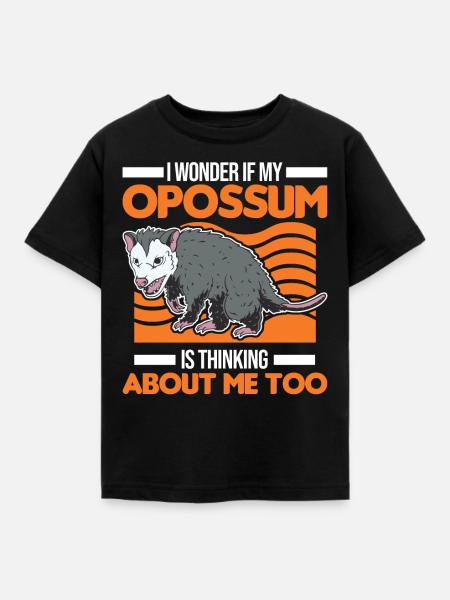 Opossum Possum Beutelratte - Kinder T-Shirt - Schwarz