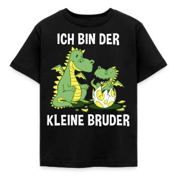 Drachen Kleiner Bruder - Ich bin der kleine Bruder - Kinder T-Shirt - Schwarz - Vorne - AI Model Kid Female (0cm)