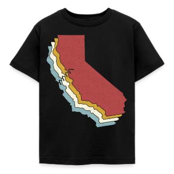 US-Bundesstaat - Vintage Karte Kalifornien - Kinder T-Shirt - Schwarz - Vorne - AI Model Kid Female (0cm)